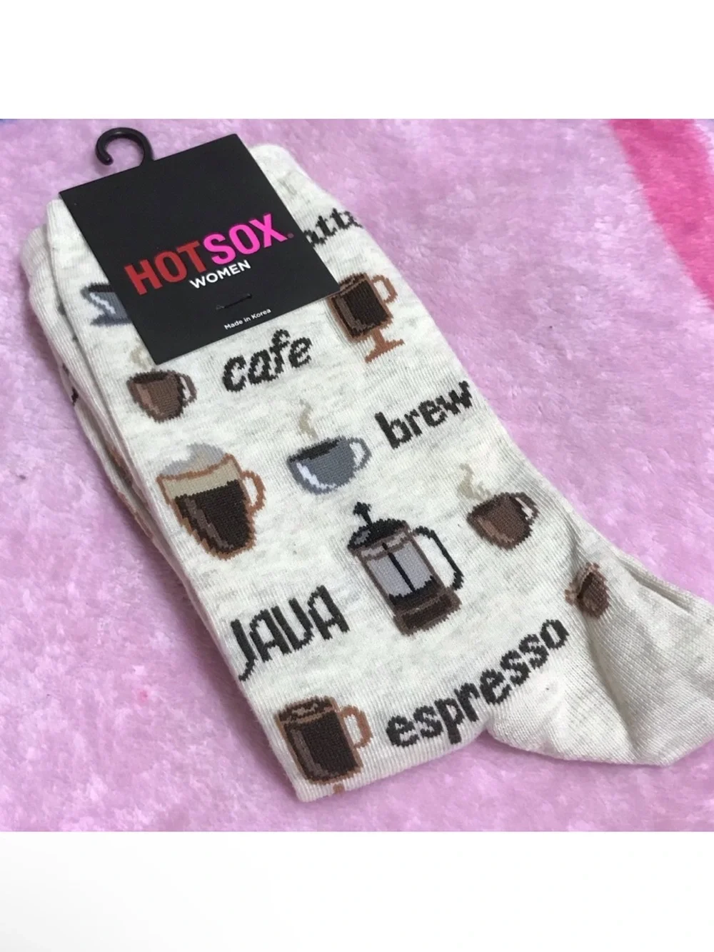 6 Hot Sox Women's Assorted Crew Socks - Pink, Blue, Gray, Peach